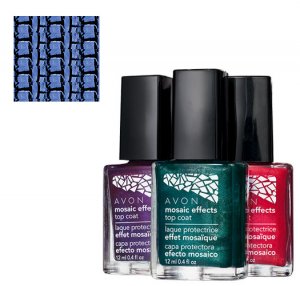 Blue Flash: Mosaic Effects Blue Crackle Nail Polish - Avon Nail Polish