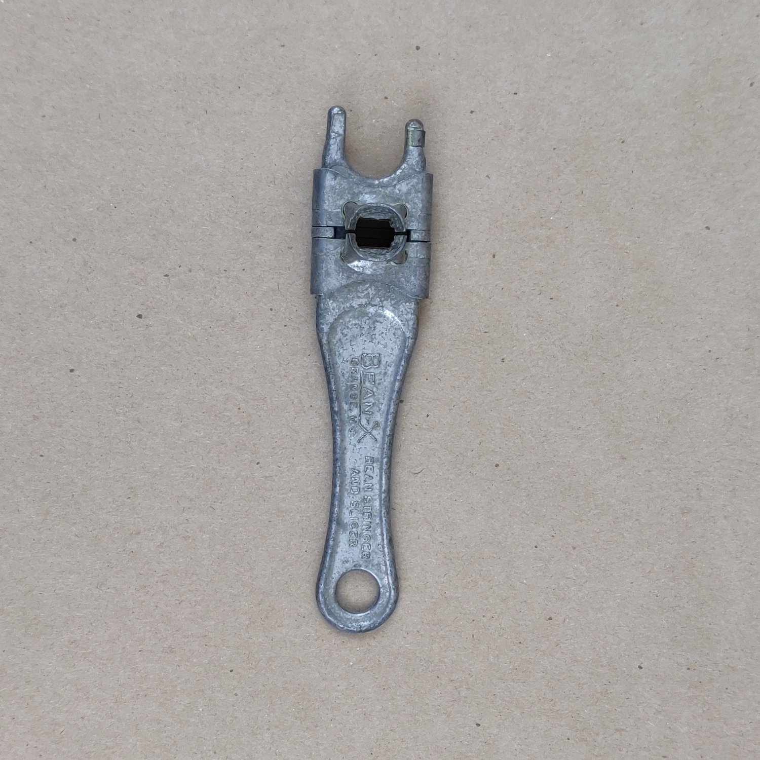 BeanX Bean Stringer and Slicer, Vintage Aluminum Kitchen Gadget