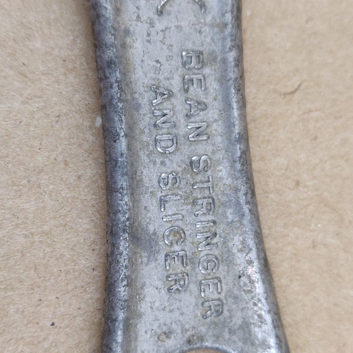 BeanX Bean Stringer and Slicer, Vintage Aluminum Kitchen Gadget