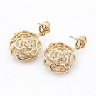 Fashion Rose Style Earrings, with Zircon inside