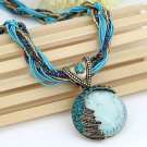 Bohemia Style Vintage Necklace, with Turquoise Pendant