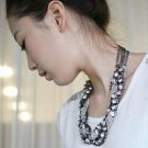 Multi Chains and CZ Diamond Necklace