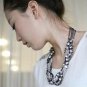 Multi Chains and CZ Diamond Necklace