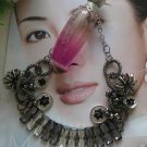 Vintage Crystal Silvering Necklace