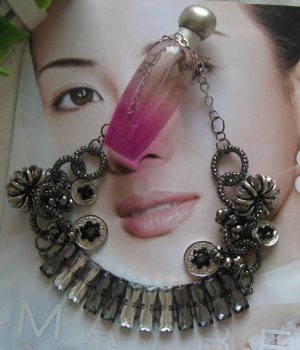 Vintage Crystal Silvering Necklace