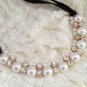 Grace Pearl Necklace with Adjustable Ribbon
