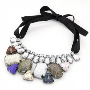 Colorful Gemstone and Crystal Necklace