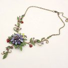 Vitage Colorful Flower Necklace