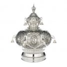 Silver Plated Torah Crown with Broad Leaves