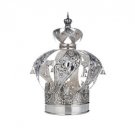 Silver plated Torah Crown with Spring Flowers and Bells