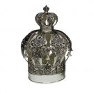 Silver Plated Torah Crown with Flowers