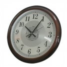 40 Centimeter Analog Wall Clock with Jerusalem Depiction with Polished Wood