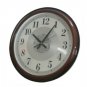 40 Centimeter Analog Wall Clock with Jerusalem Depiction with Polished Wood