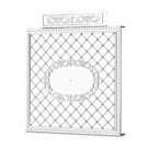 10cm Outlet Covers with Floral Pattern and Diamonds in Silver Plastic
