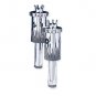 Sterling Silver Rimonim with Crowns and Pearl Geometric Patterns