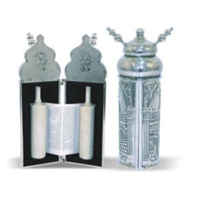 20 cm sefer Torah in a silver case