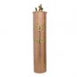 Brass and Copper Megillah Case with Mordechai on Horse and Hammered Pattern