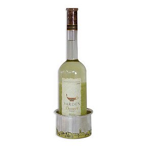 Sterling Silver Wine Coaster with Jerusalem