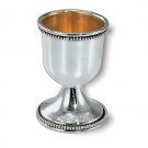 Sterling Silver Liquor Cup with Pearl Rows on Lip and Base
