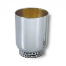 Sterling Silver Liquor Cup with Pearl Rows Base