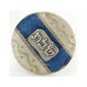 Glass Wine Bottle Stopper with Blue Stripe and Shabbat Plaque