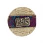 Glass Wine Bottle Stopper with Shabbat and Blue and Purple Stripe