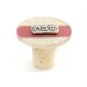 Glass Wine Bottle Stopper with Red Stripe and Shabbat Plaque