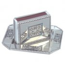 5 Centimeter Nickel Matchbox and Matching Dish with Engravings