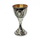 Sterling Silver Kiddush Cup with Pearl Displays