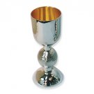 Sterling Silver Kiddush Cup with Hammered Sphere