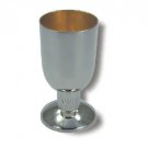 Sterling Silver Kiddush Cup with Hammered Line Pattern