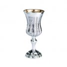 Sterling Silver Kiddush Cup with Vertical Images