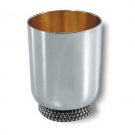 Sterling Silver Kiddush Cup with Three Rows of Pearls
