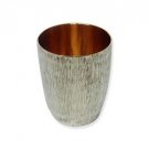 Silver Plated Kiddush Cup with Line Hammering