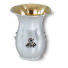 Sterling Silver Kiddush Cup with Vase Shape and Stone Clusters