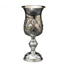 Silver Plated Kiddush Cup – Flower Diamonds