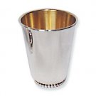 Sterling Silver Kiddush Cup with Base of Pearls