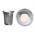 Silver Plated Kiddush Cup and Saucer Set with Diagonal Lines