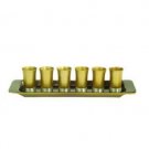 Set of 6 Yair Emanuel Gold Anodized Aluminum Cups with Tray