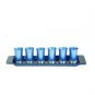 Set of 6 Yair Emanuel Blue Anodized Aluminum Cups with Tray