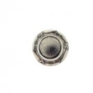 Sterling Silver Kiddush Plate with Hammered Pattern and Vines