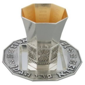 10 cm Nickel Rivers Kiddush Cup
