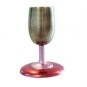 Yair Emanuel Anodize Aluminum Kiddush Cup and Plate in Red and Gold
