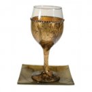 16 Centimeter Kiddush Cup and Plate Set in Dipped Paint