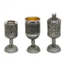 Sterling Silver Havdalah Set with Filigree Pattern