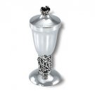 Sterling Silver Spice Box with Leaves and Grapes Stem