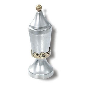 Sterling Silver Spice Box with Tower Shape and Jerusalem
