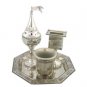 Four piece Nickel Antique Havdalah Set