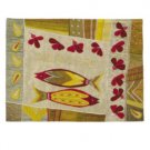 Yair Emanuel Challah Cover with Embroidered Fish in Raw Silk