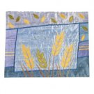 Yair Emanuel Challah Cover with Bundles of Wheat in Raw Silk